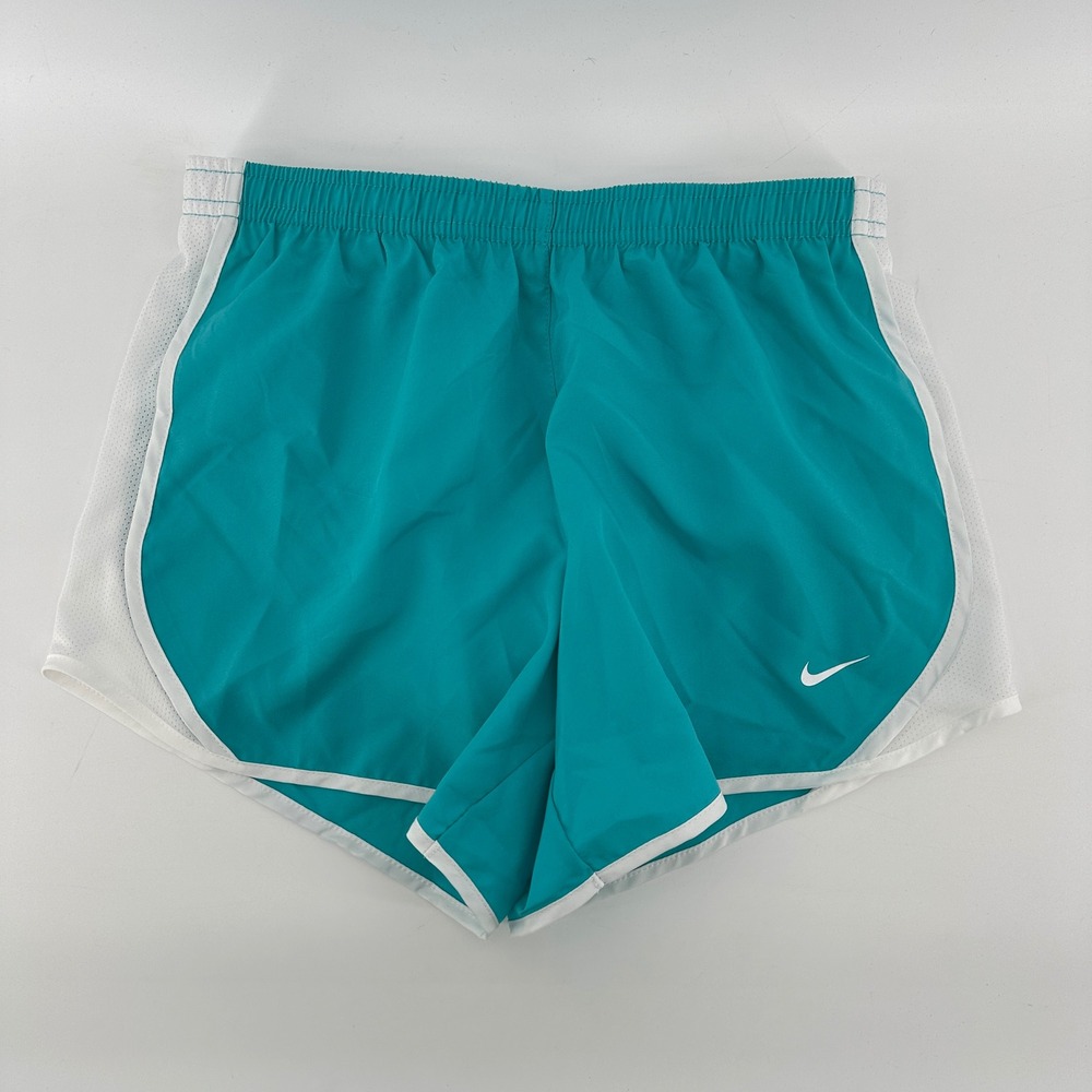 Nike Kids Dri-FIT Tempo Running Shorts Teal White 848196-345 Large NWT